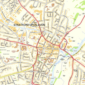 Street Map Of Stratford Upon Avon Stratford Upon Avon Offline Street Map, Including William Shakespeare  Birthplace And Royal Shakespeare Theatre